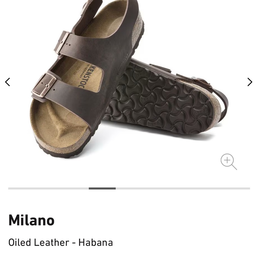 Birkenstock Milano Habana Leather Sandals Men size 46 US 13 worn twice